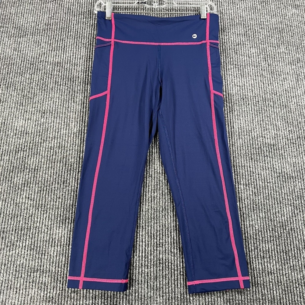 Vineyard Vines Leggings Womens Small Blue Pink Performance Active Training